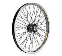 Roue BMX arrière moyeu 36 rayons axe 9.5 aluminium Gurpil - argenté