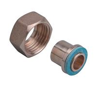 Gurtner - Raccord gaz naturel - Sachet de 2 raccords 2 pièces Joint Plat GAZ G1/2" (15/21) à braser sur cuivre Ø12 -