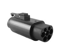 Gurtt Adaptateur pour véhicule électrique de type 2 vers type 1 avec clip anti-chute, 32 A max., 250 V CA, adaptateur J1772, compatible avec les connecteurs de chargeur J1772 pour véhicules.