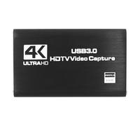 Gurtt Carte d'acquisition vidéo HDMI 4K, périphérique vidéo USB 3.0 Full HD 1080p 60 ips pour l'enregistrement et le streaming depuis une caméra P5 ou un PC.