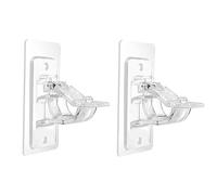 Gurtt Lot de 2 supports de tringle à rideaux - Sans perçage, supports de tringle à rideaux auto-adhésifs, sans abîmer les murs, crochets réglables sans clous pour salon et salle de bain