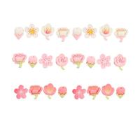 Gurtt Lot de 24 badges à paillettes amovibles en résine pour chaussures, sacs et chapeaux