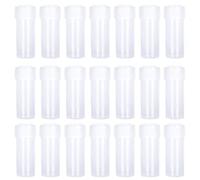 Gurtt Lot de 25 flacons en Plastique de 5 ML, Petits Tubes à essai Transparents pour échantillons, Perles, huiles essentielles et Fournitures de Voyage