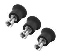 Gurtt Lot de 3 Pointes de trépied en Caoutchouc, Filetage 1/4" en Acier Inoxydable avec Insert fileté 3/8", pièces de Rechange pour trépied/Monopode sur Terrain accidenté