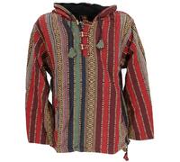 Guru-Boutique, Goa Hoody, Baja Hoody, Rouge, Ducoton, Size:XXL, Sweatshirts à Capuche