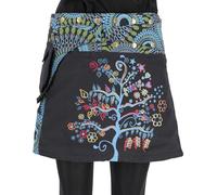 Guru-Boutique, Jupe Portefeuille Brodé, Jupe Courte Goa, Cacheur Longue, Bleu, Coton, Size:Taille Unique, Et Hüftschmeichler Jupettes