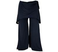 Guru-Boutique, Pantalon Goa Psytrance, 3/4 Pantalon D`été, Pantalon de Yoga, Pantalon de Festival, Pantalon Flare, Noir, Synthétique, Size:M / L (42), Pantalons Longs