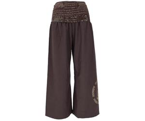 Guru-Boutique, Pantalon Large Marlene, Pantalon de Bien-être, Pantalon de Yoga, Pantalon Boho à Large Ceinture, Cappuccino, Ducoton, Size:M (40), Pantalons Longs
