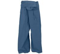 Guru-Boutique, Pantalon Thai Coton-pêcheur, Pantalons Paréos, Pantalons de Yoga - Bleu Poudre, Size:Taille Unique, Pantalon Pêcheur Taille Normale