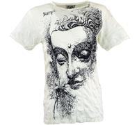 Guru-Boutique, T-Shirt Bouddha du Soleil, Blanc, Ducoton, Size:XL, T-shirts `
