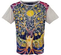Guru-Boutique, T-shirt Miroir, Arbre de Vie/beige, Ducoton, Size:XXL, T-shirts `