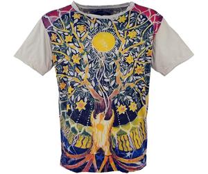 Guru-Boutique, T-shirt Miroir, Arbre de Vie/beige, Ducoton, Size:XXL, T-shirts `