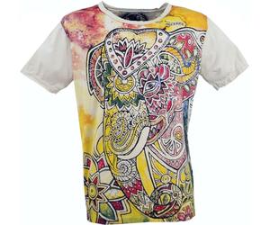 Guru-Boutique, T-shirt Miroir, Éléphant/vanille, Ducoton, Size:M, T-shirts `