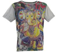 Guru-Boutique, T-Shirt Miroir, Ganesh/Gris, Ducoton, Size:XXL, T-Shirts `