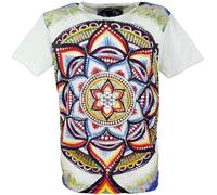 Guru-Boutique, T-shirt Miroir, Mandala/blanc, Ducoton, Size:M, T-shirts `