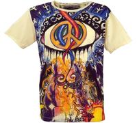 Guru-Boutique, T-Shirt Miroir, Peace/Vanille, Ducoton, Size:XXL, T-Shirts `