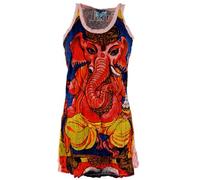 Guru-Boutique, Top, Chemise Longue, Mini Robe, Ganesh, Coton, Size:M (40), Robes Courtes