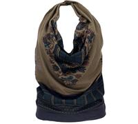 Guru-Boutique, Top Goa, Dashiki Psytrance Neckholder Top, Olive, Ducoton, Size:M/L (38/40), T-shirts de Haut de Gamme