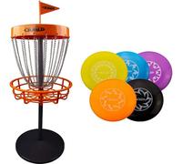 Disc golf mini basket set - SCHILDKROT 6 Guru - 5 mini-disques - Jeu intérieur/extérieur - Jusqu’à 5 joueurs