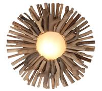 GURU SHOP Applique murale à Bali, bois flotté, coton, modèle Mariana, 50 x 50 x 20 cm, appliques murales