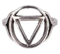 GURU SHOP Bague de méditation Chakra 3ème œil Argent Taille 58 (18,5 mm)