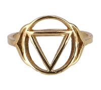 GURU SHOP Bague de méditation Chakra 3ème œil Doré Taille 56 (17,8 mm)