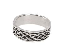 GURU SHOP Bague en argent, style bohème ethnique avec Meander, modèle 11, 60 (19,1 mm), Argent sterling, Pas de pierre précieuse