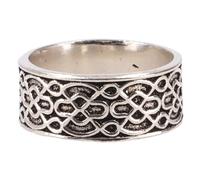 GURU SHOP Bague large avec bande tressée celtique, 56 (17,8 mm), Laiton, Pas de pierre précieuse