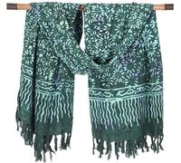 GURU SHOP Bali Batik Sarong à suspendre au mur - Jupe portefeuille - Robe sarong - Serviette de plage pour homme/femme - Vert - Synthétique - Taille unique, Design 4/vert, taille unique