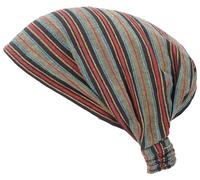 GURU SHOP Bandeau à rayures en coton pour homme et femme Vert/multicolore
