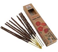 GURU SHOP Bâtonnets d'encens naturels orkay roulés à la main en provenance du sud de l'Inde, masala en bois de santal, 23 x 4 x 2 cm