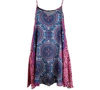 GURU SHOP Boho Dashiki Mini robe à bretelles pour femme, lilas/fuchsia, 40