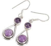 GURU SHOP Boucles d'oreilles indiennes en argent, boucles d'oreilles ethniques pendantes, turquoise, normal, Argent sterling, Pas de pierre précieuse