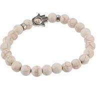 GURU SHOP Bracelet Mala Bijoux Bouddhiste 8mm | Bande élastique, 22 perles, perle en métal, énergie spirituelle, combinable avec d'autres bracelets