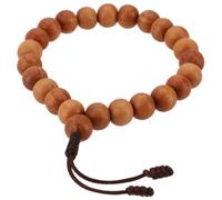 GURU SHOP Bracelet Tibétain Main Mala Bijoux Bouddhiste Unisexe | Réglable individuellement, environ 8 mm de diamètre, perles en bois et turquoise