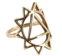 GURU SHOP Chakra Bague de méditation 2 x 2 cm, Normale, Laiton, Pas de pierre précieuse