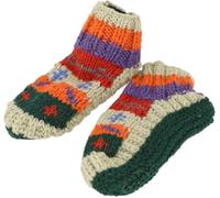 GURU SHOP Chaussons en laine - Hippie tricotés à la main - 37-39 - Modèle 11 - Unisexe - Adulte - Laine, Modèle 11, 38 EU