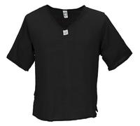 GURU SHOP Chemise de yoga, chemise alternative, en coton, légère, à manches courtes, à enfiler, pour homme, en coton, Noir , L