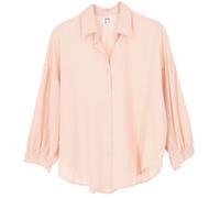 GURU SHOP Chemisier long bohème, basique, surdimensionné, en coton, à manches longues, pour femme, Rose, 42