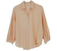 GURU SHOP Chemisier long bohème, basique, surdimensionné, en coton, à manches longues, pour femme, sable, 42