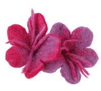 GURU SHOP Chouchou à cheveux « Fleur en feutre », fleur feutrée à la main, accessoire de cheveux - Lilas/rose