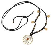 GURU SHOP Collier bohème en macramé, bijou elfe, Normale, Fils de coton, Pas de pierre précieuse