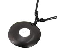 GURU SHOP Collier ethnique avec incrustation de nacre - Chaîne de surf avec coquille Shiva, Normale, Bois, Pas de pierre précieuse