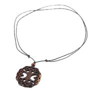 GURU SHOP Collier ethnique en bois - Collier surfeur - 6 x 4 cm, Normale, Bois, Pas de pierre précieuse