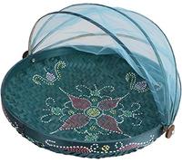 Guru-Shop Corbeille à Fruits Moustiquaire en 3 Tailles - Turquoise/peinte, Turquoise, Taille : 30 cm Ø, Accessoires de Cuisine et Divers