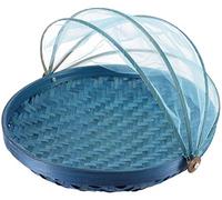 Guru-Shop Corbeille de Fruits Anti-mouches en 3 Tailles - Bleu Clair, Taille : 30 cm Ø, Accessoires de Cuisine et Divers