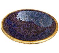 Guru-Shop Coupe Ronde en Mosaïque, Sous-verre, bol Décoratif, Coupe à Fruits en Céramique et Verre Faite à la Main - Dessin 12, Violet, Taille : Grand (Ø 46 cm), Des Bols