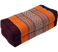 Guru-Shop Coussin de Méditation, Repose-nuque Thaïlandais Carré Avec Kapok - Brun Rougeâtre/orange, Orange, 10x20x30 cm, Coussin de Méditation Coussin de Siège