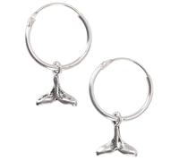 GURU SHOP Créoles en argent avec nageoire de baleine 1,2 mm, 1 x 1 cm