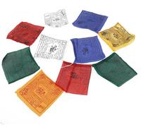 GURU SHOP Drapeau de prière tibétain 10 fanions - 2,50 m/coton - Taille : 1 pièce